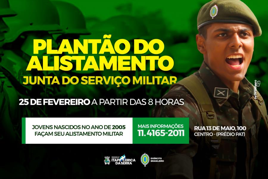 Plantão do Alistamento Militar acontece neste sábado