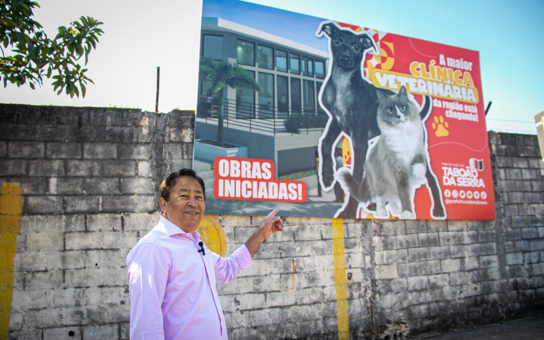 Prefeito Aprígio anuncia início das obras da maior Clínica Veterinária Pública da região em Taboão da Serra