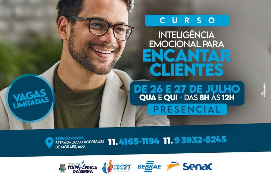 Prefeitura abre inscrições para o curso Inteligência Emocional para Encantar Clientes