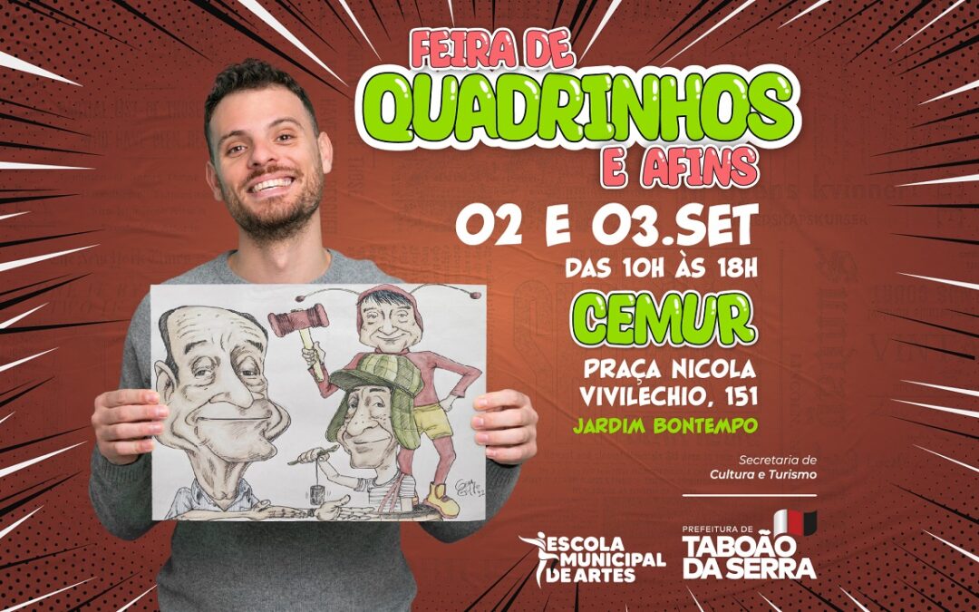 1ª Feira de Quadrinhos e Afins de Taboão da Serra acontece nos dias 02 e 03/09 no Cemur