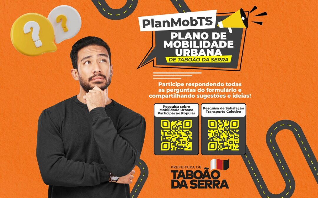 Taboão da Serra promove pesquisas online sobre mobilidade urbana e satisfação do transporte coletivo