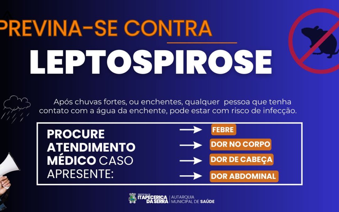 Lepstopirose: alerta da Vigilância Epidemiológica