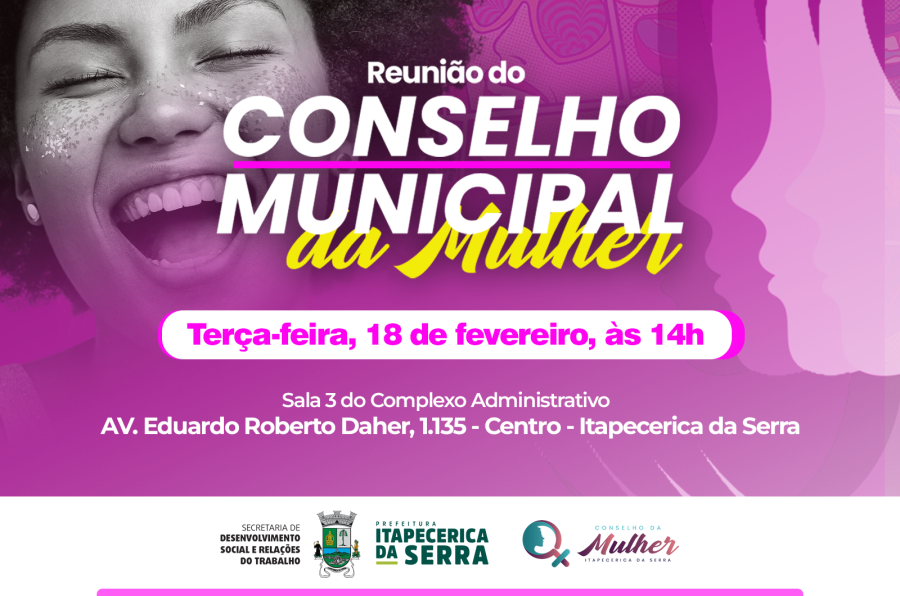 Conselho Municipal da Mulher realiza reunião ordinária nesta terça-feira (18)