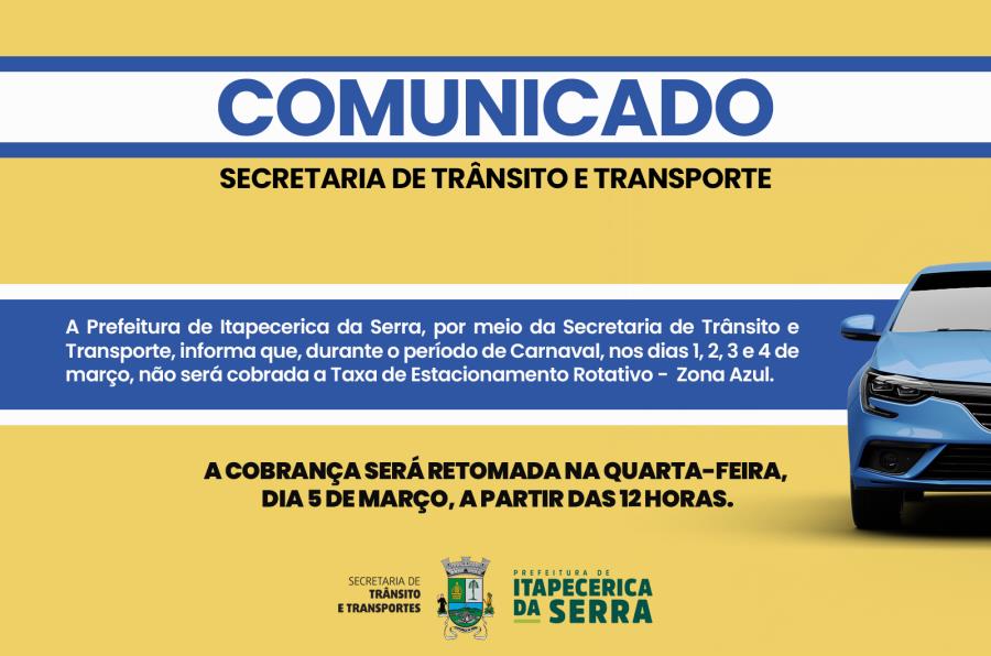 Comunicado – Secretaria de Trânsito e Transporte