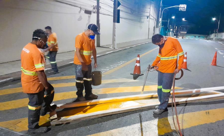 Segurança no Trânsito: Prefeitura realiza manutenção da sinalização na região central