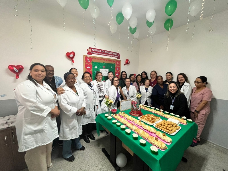 UBS Santo Onofre realiza café da manhã em celebração aos profissionais de enfermagem