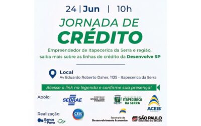 Jornada de Crédito: Evento apresentará linhas de crédito para empreendedores