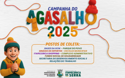 Campanha do Agasalho 2025: Prefeitura arrecada cobertores e roupas de frio para pessoas em situação de vulnerabilidade