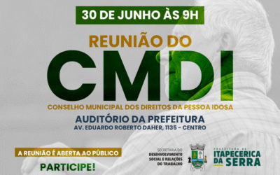 CMDI realiza reunião no dia 30 de junho