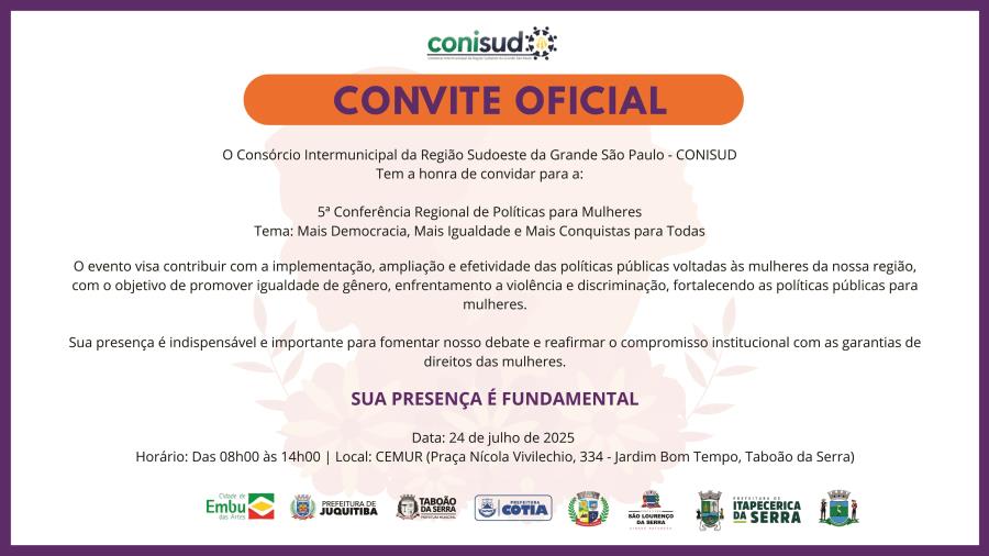 5ª Conferência Regional do Conisud debate políticas públicas para as mulheres