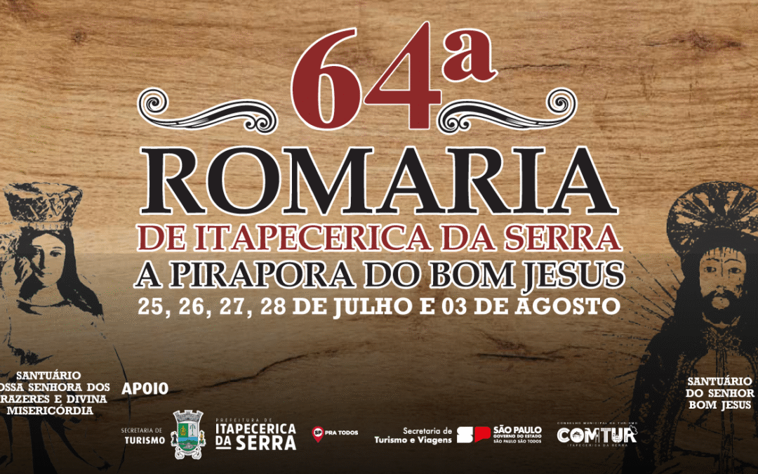 Organização divulga calendário da 64ª Romaria de Itapecerica da Serra a Pirapora do Bom Jesus
