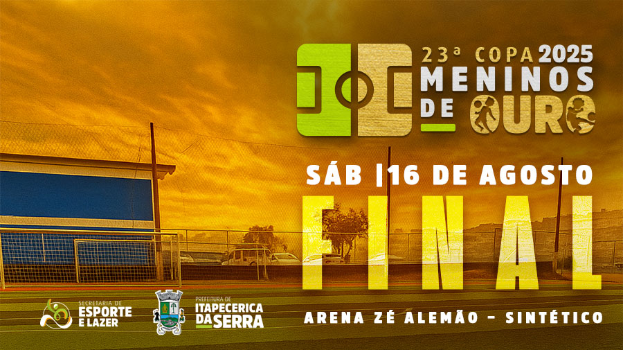 Sábado tem as finais da 23ª Copa Meninos de Ouro