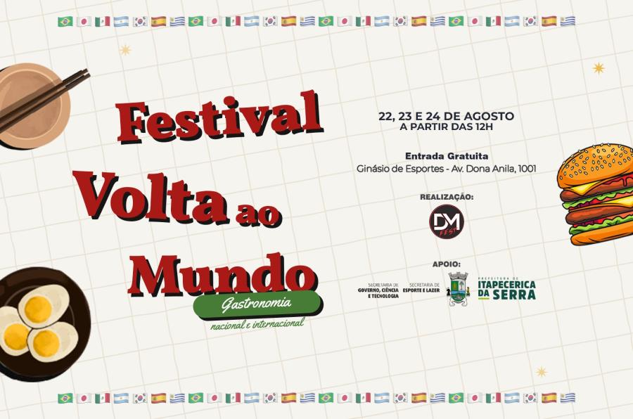 Ginásio de Esportes recebe Festival Gastronômico Volta ao Mundo