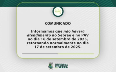 COMUNICADO SEBRAE E PAV