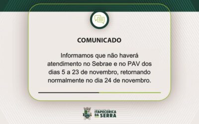 COMUNICADO | SEBRAE E PAV