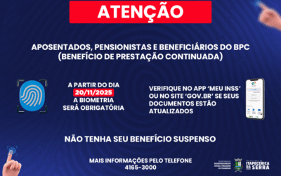 Biometria no INSS será obrigatória: veja quem pode ter benefício suspenso em novembro