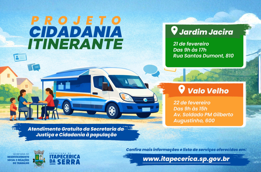 Cidadania Itinerante oferece serviços gratuitos no Jacira e Valo Velho