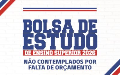 Bolsa de Estudos: não contemplados por falta de orçamento