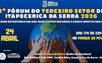 2º Fórum do Terceiro Setor de Itapecerica da Serra 2026 discutirá captação de recursos e impacto social