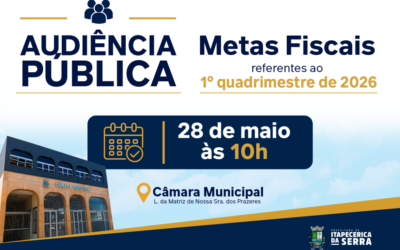 Comunicado Audiência Pública – Metas Fiscais