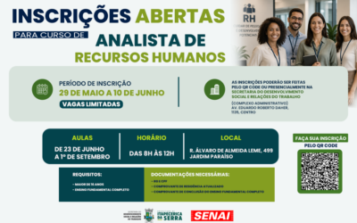 INSCRIÇÕES ABERTAS PARA CURSO DE ANALISTA DE RECURSOS HUMANOS