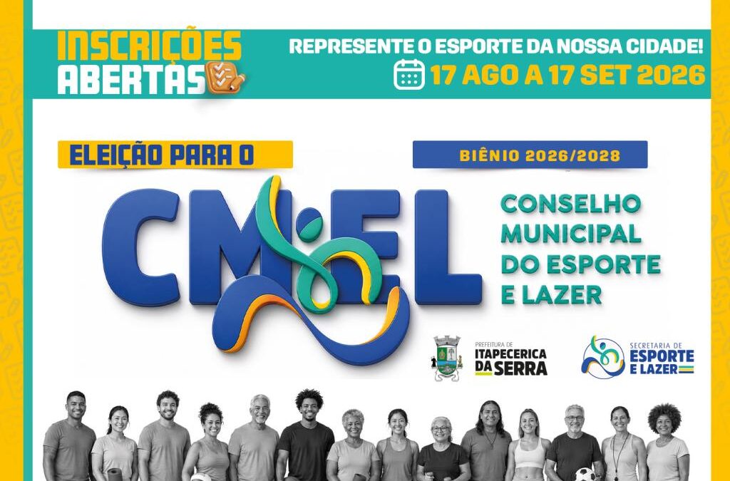 Inscrições abertas para eleição do Conselho Municipal de Esporte e Lazer