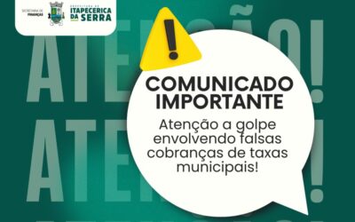 Prefeitura de Itapecerica da Serra alerta sobre golpes envolvendo falsas cobranças de taxas municipais