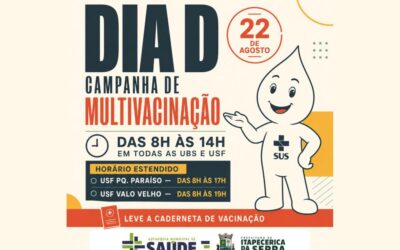 Dia D de Multivacinação acontece em todas as UBS e USF de Itapecerica da Serra