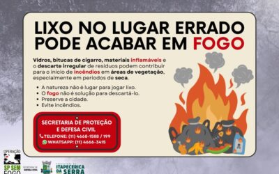 Defesa Civil de Itapecerica da Serra reforça conscientização contra incêndios em vegetação durante período de estiagem