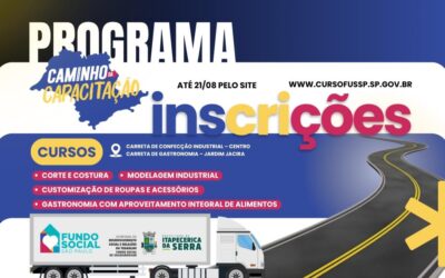 Inscrições Abertas: Itapecerica da Serra recebe cursos gratuitos do Programa Caminho da Capacitação