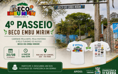 Passeio do Beco do Embu Mirim: evento será realizado neste domingo (30/08)