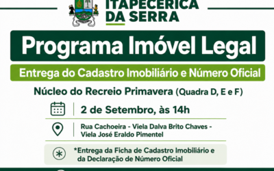Prefeitura de Itapecerica da Serra realiza a entrega do cadastro imobiliário e número oficial do Núcleo do Recreio Primavera (Quadra D, E e F)