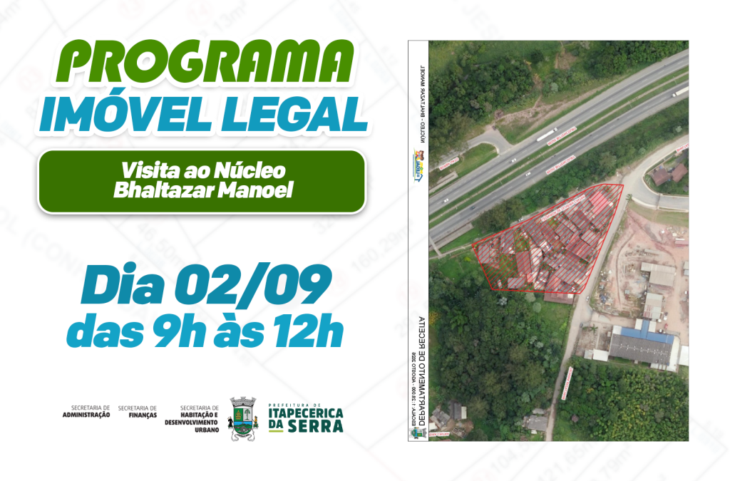 Programa Imóvel Legal: Prefeitura visitará imóveis do Núcleo Bhaltazar Manoel