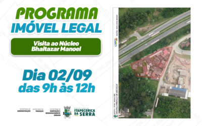 Programa Imóvel Legal: Prefeitura visitará imóveis do Núcleo Bhaltazar Manoel