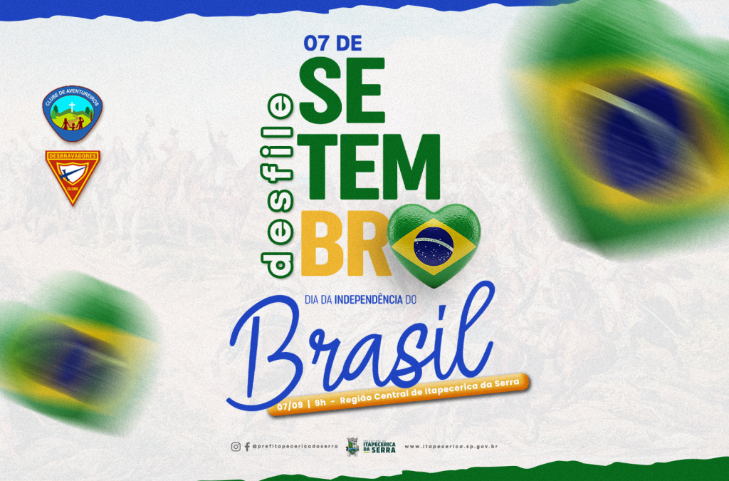 Desfile de 7 de Setembro será realizado nas ruas centrais da cidade