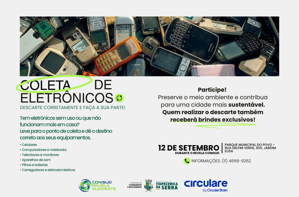 Secretaria de Meio Ambiente participa de ação de coleta de eletroeletrônicos no Revela Conisud