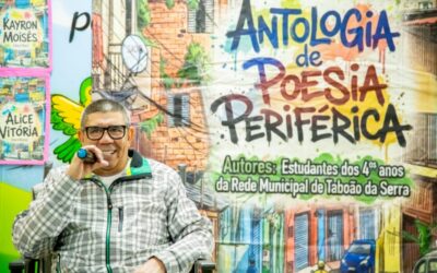 Sérgio Vaz visita a EMEB Vinícius de Morais em encontro do Projeto Poesia Periférica